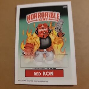 Horrorible Kids Red Ron 2023 Spookala Tampa Mark Pingitore Card Hellboy